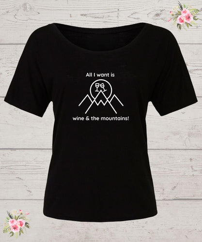 Wine and Mountains Shirt - Wine Expressions