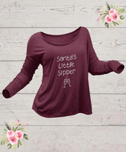 Load image into Gallery viewer, Christmas Wine Shirt - Santa&#39;s Little Sipper - Wine Expressions
