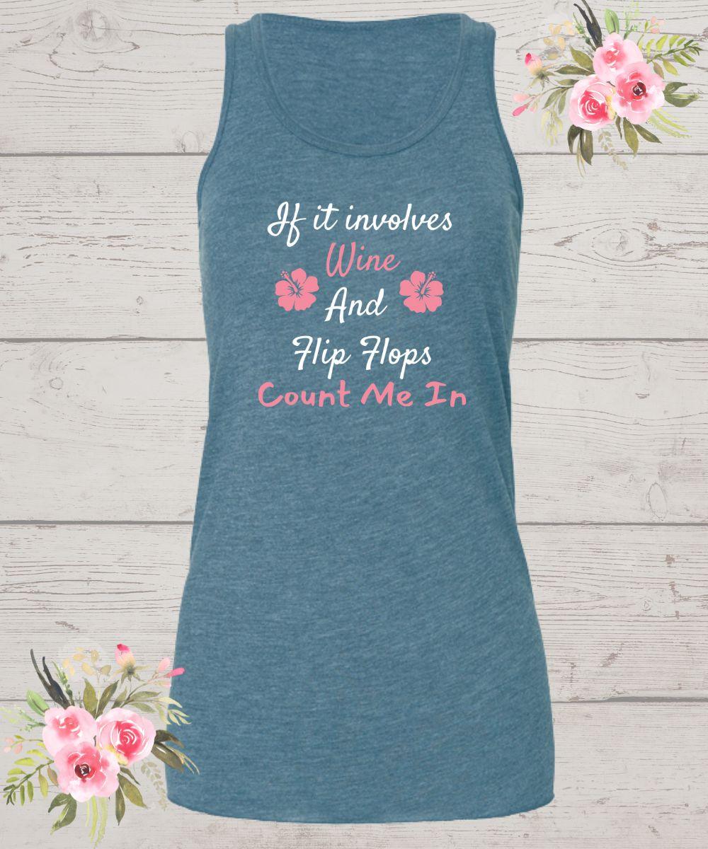 Wine and Flip Flops Tank Top - Wine Expressions
